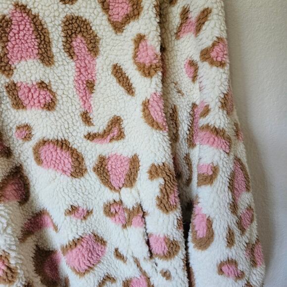 Leopard Print Fleece Pullover Size XL - Picture 5 of 6